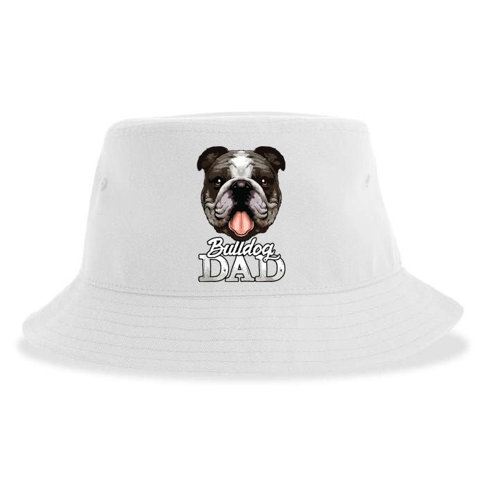 Dog Papa Bulldog Dad Gifts English Bulldog Gifts Sustainable Bucket Hat