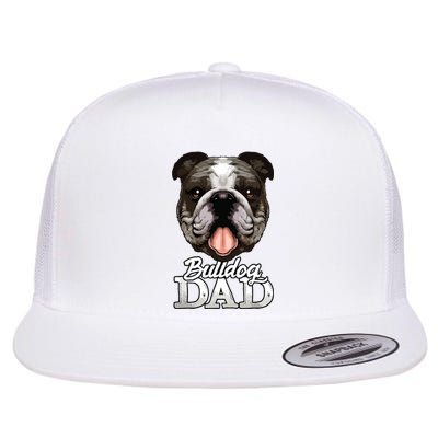 Dog Papa Bulldog Dad Gifts English Bulldog Gifts Flat Bill Trucker Hat