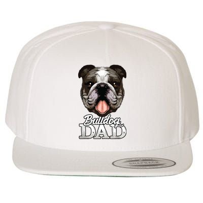 Dog Papa Bulldog Dad Gifts English Bulldog Gifts Wool Snapback Cap