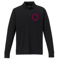 Drs Purple Circle Performance Long Sleeve Polo