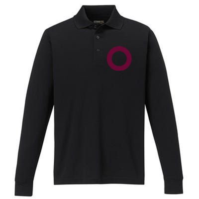 Drs Purple Circle Performance Long Sleeve Polo