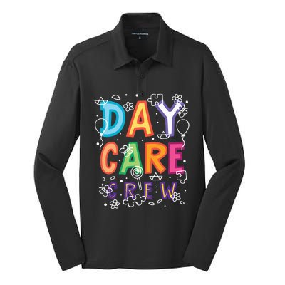 Daycare Provider Childcare Preschool Teacher Silk Touch Performance Long Sleeve Polo