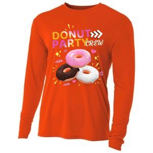 Donut Party Crew Family Matching Friends Donut Lover Funny Funny Gift Cooling Performance Long Sleeve Crew