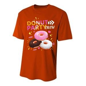 Donut Party Crew Family Matching Friends Donut Lover Funny Funny Gift Performance Sprint T-Shirt