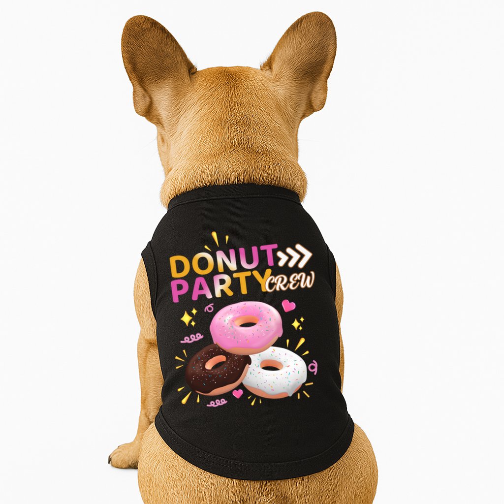 Donut Party Crew Family Matching Friends Donut Lover Funny Funny Gift Doggie Tank