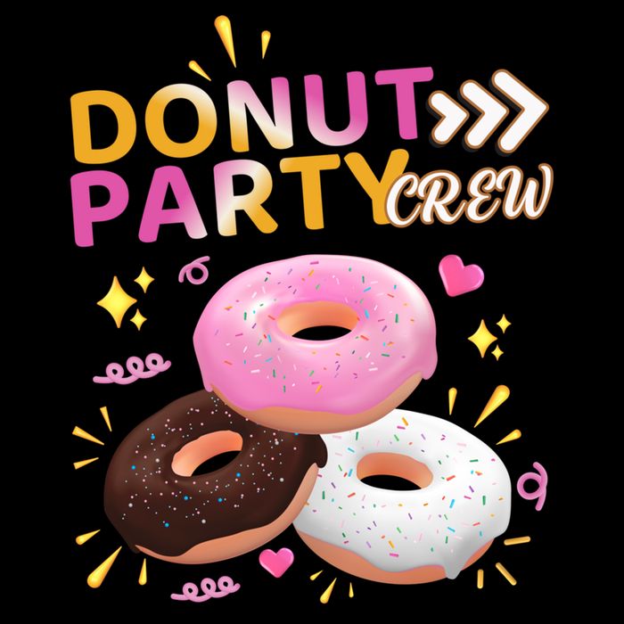 Donut Party Crew Family Matching Friends Donut Lover Funny Funny Gift Doggie Tank
