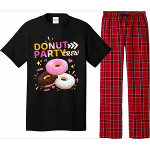 Donut Party Crew Family Matching Friends Donut Lover Funny Funny Gift Pajama Set