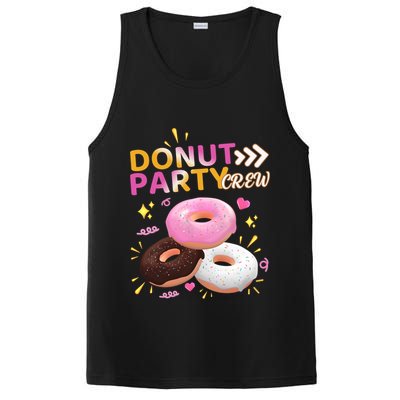 Donut Party Crew Family Matching Friends Donut Lover Funny Funny Gift PosiCharge Competitor Tank