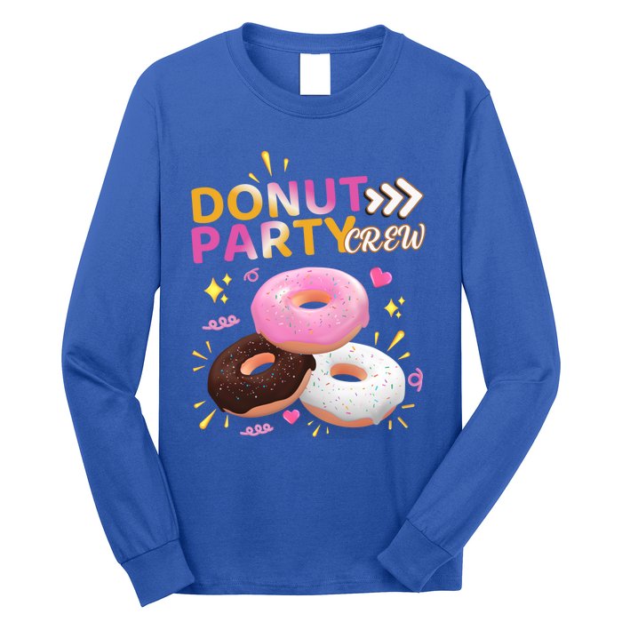 Donut Party Crew Family Matching Friends Donut Lover Funny Funny Gift Long Sleeve Shirt