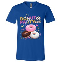 Donut Party Crew Family Matching Friends Donut Lover Funny Funny Gift V-Neck T-Shirt