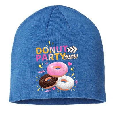 Donut Party Crew Family Matching Friends Donut Lover Funny Funny Gift Sustainable Beanie