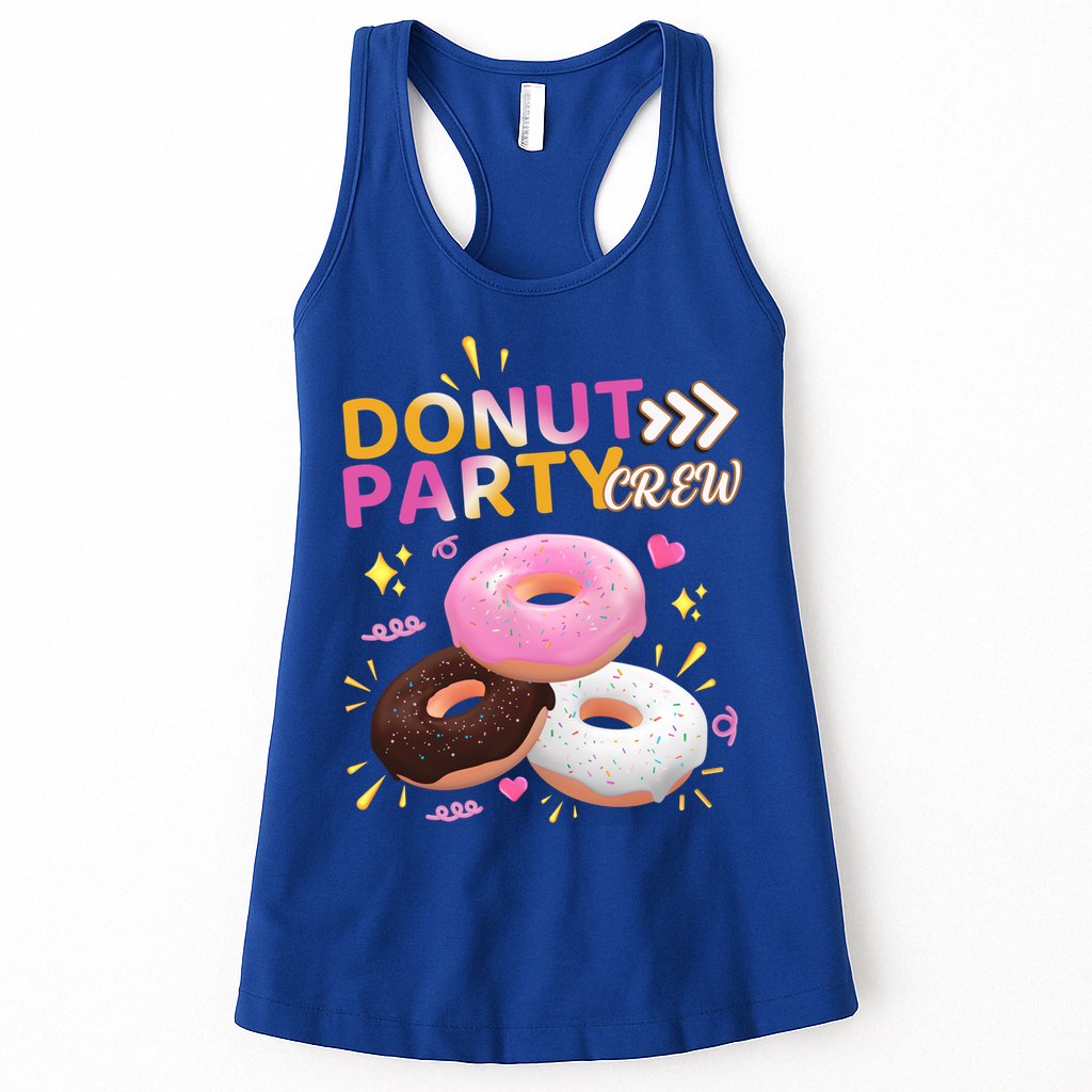 Donut Party Crew Family Matching Friends Donut Lover Funny Funny Gift Womens Tank Top