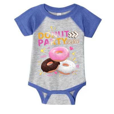 Donut Party Crew Family Matching Friends Donut Lover Funny Funny Gift Infant Baby Jersey Bodysuit