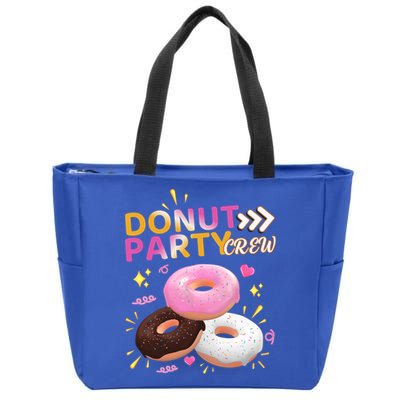 Donut Party Crew Family Matching Friends Donut Lover Funny Funny Gift Zip Tote Bag