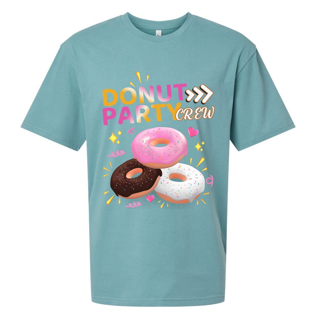 Donut Party Crew Family Matching Friends Donut Lover Funny Funny Gift Sueded Cloud Jersey T-Shirt