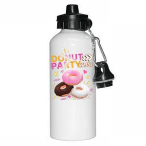 Donut Party Crew Family Matching Friends Donut Lover Funny Funny Gift Aluminum Water Bottle