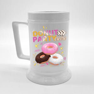 Donut Party Crew Family Matching Friends Donut Lover Funny Funny Gift Beer Stein