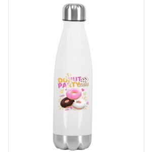 Donut Party Crew Family Matching Friends Donut Lover Funny Funny Gift Stainless Steel Insulated Water Bottle