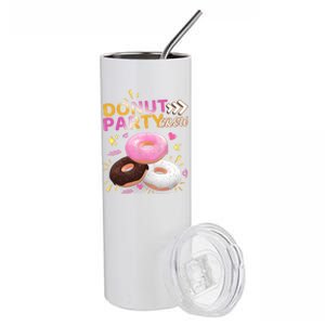 Donut Party Crew Family Matching Friends Donut Lover Funny Funny Gift Stainless Steel Tumbler