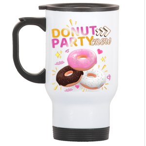 Donut Party Crew Family Matching Friends Donut Lover Funny Funny Gift Stainless Steel Travel Mug