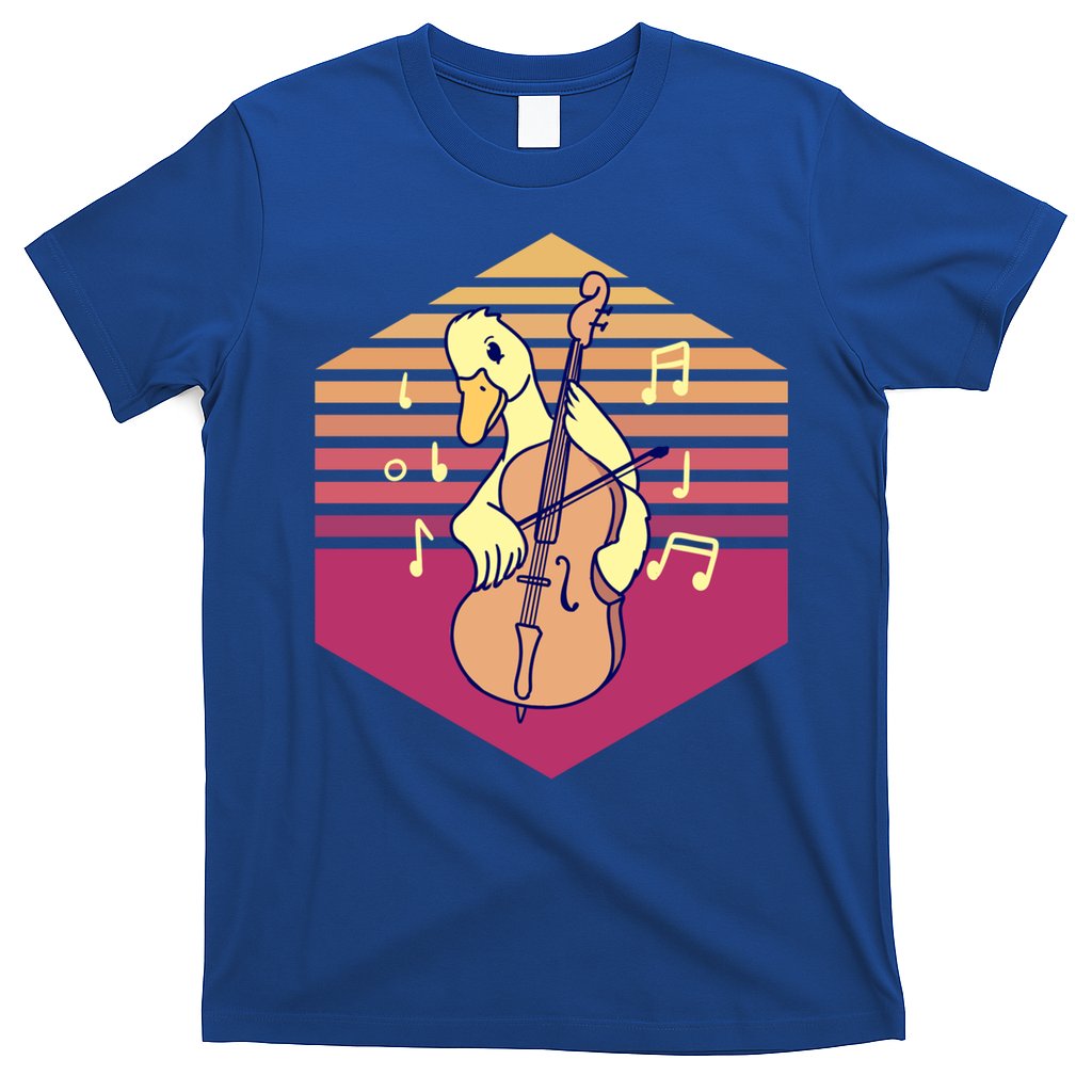 Duck Playing Cello Vintage Gift T-Shirt