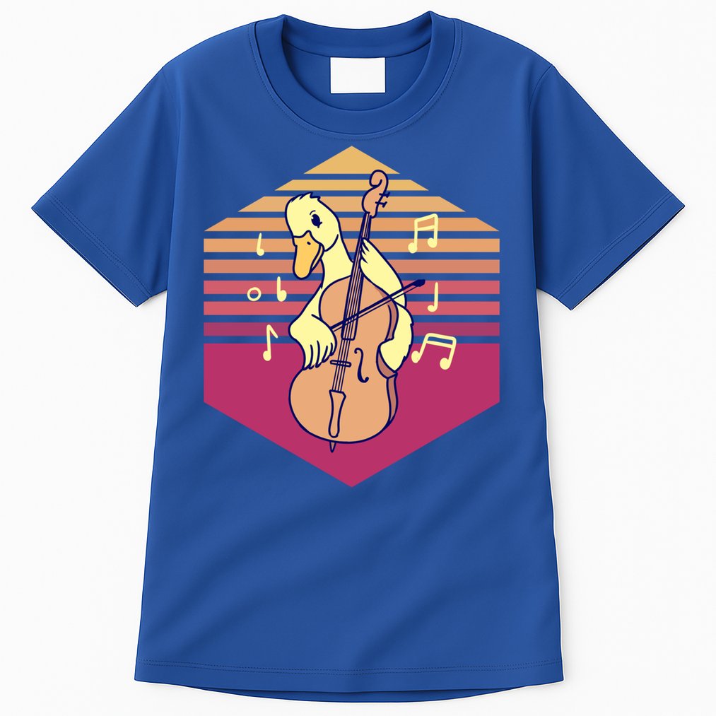 Duck Playing Cello Vintage Gift Tall T-Shirt