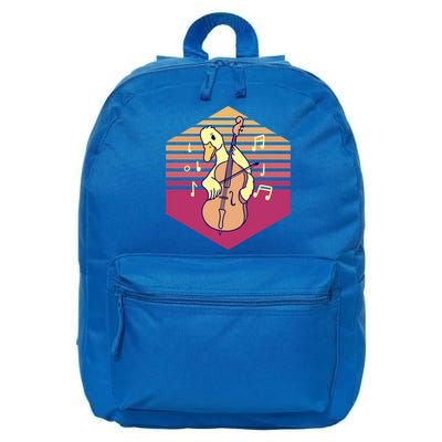 Duck Playing Cello Vintage Gift 16 in Basic Backpack