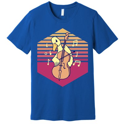 Duck Playing Cello Vintage Gift Premium T-Shirt