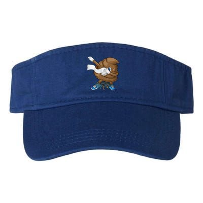 Dabbing Poop Cool Friendly Funny Pooping Gift Valucap Bio-Washed Visor