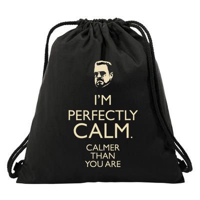 Dudeism Perfectly Calm Drawstring Bag
