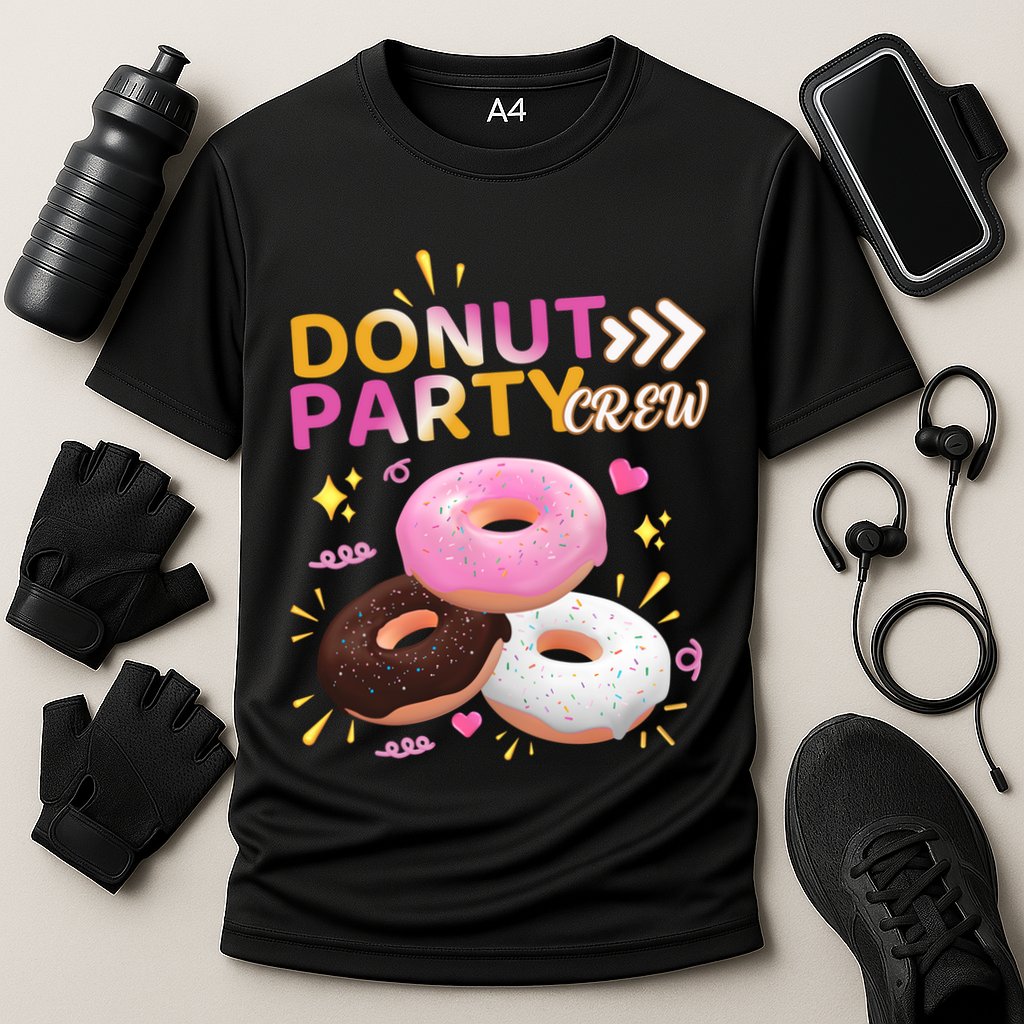 Donut Party Crew Family Matching Friends Donut Lover Funny Gift Cooling Performance Crew T-Shirt