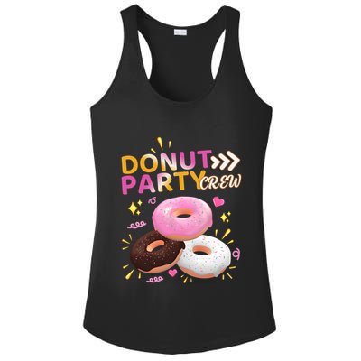 Donut Party Crew Family Matching Friends Donut Lover Funny Gift Ladies PosiCharge Competitor Racerback Tank