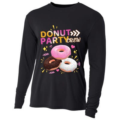 Donut Party Crew Family Matching Friends Donut Lover Funny Gift Cooling Performance Long Sleeve Crew
