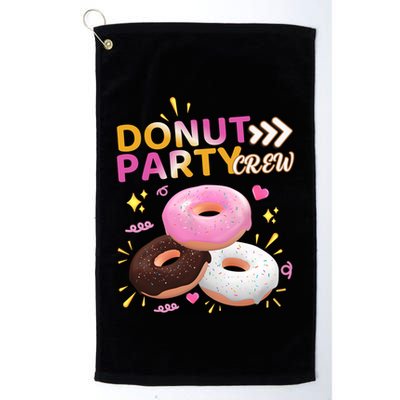 Donut Party Crew Family Matching Friends Donut Lover Funny Gift Golf Towel