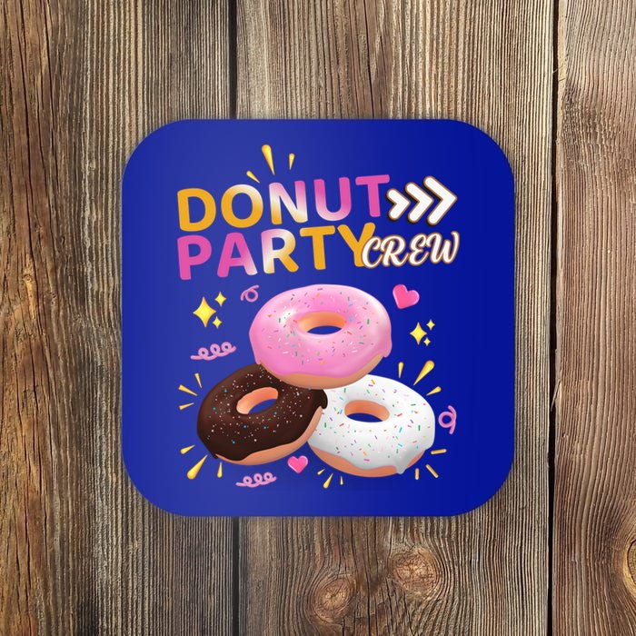 Donut Party Crew Family Matching Friends Donut Lover Funny Gift Coaster