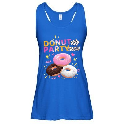 Donut Party Crew Family Matching Friends Donut Lover Funny Gift Ladies Essential Flowy Tank