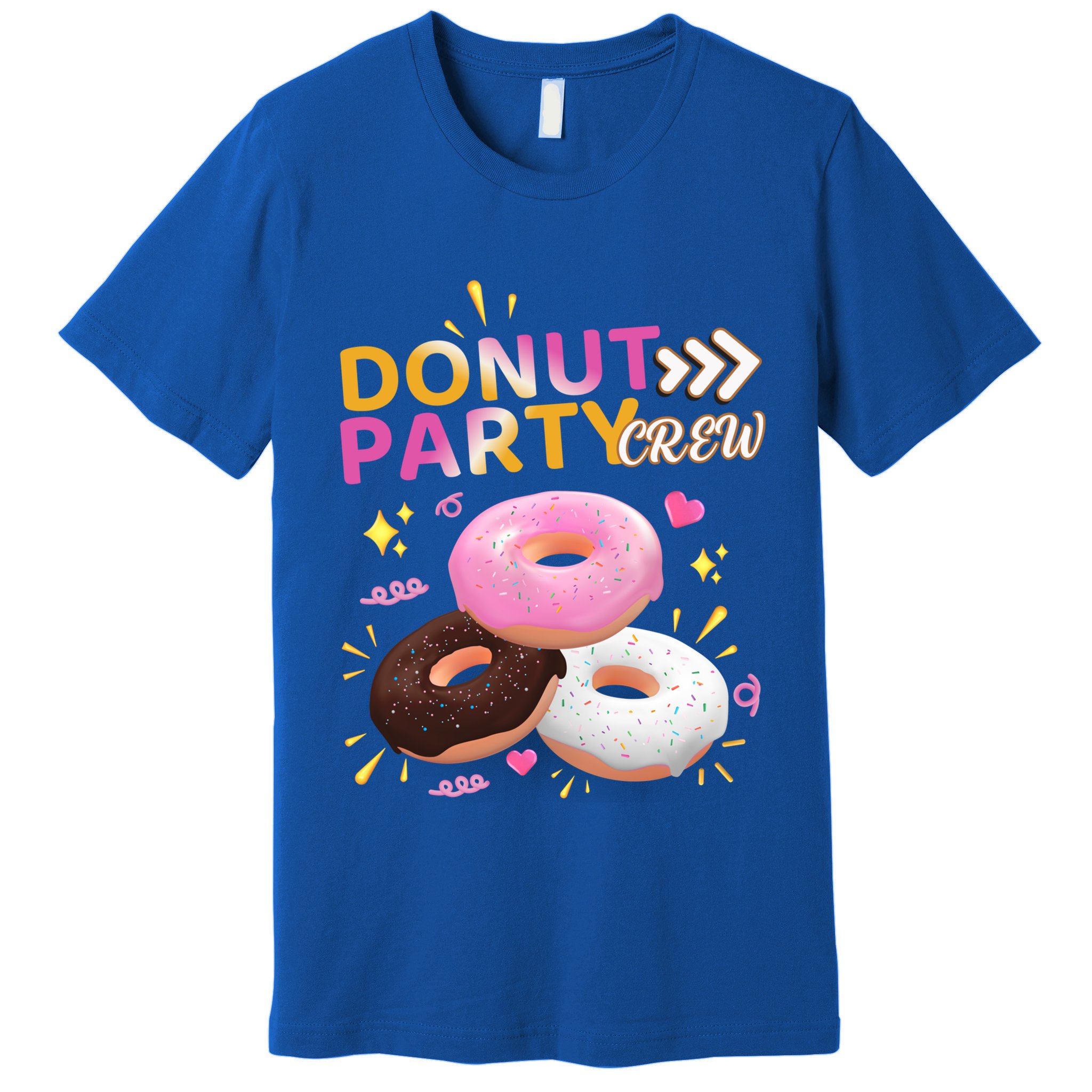 Donut Party Crew Family Matching Friends Donut Lover Funny Gift Premium T-Shirt