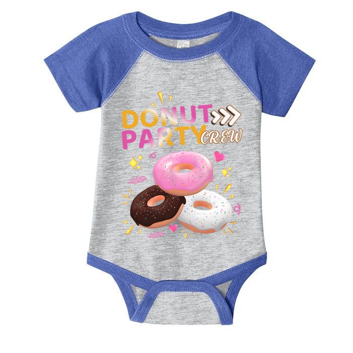 Donut Party Crew Family Matching Friends Donut Lover Funny Gift Infant Baby Jersey Bodysuit