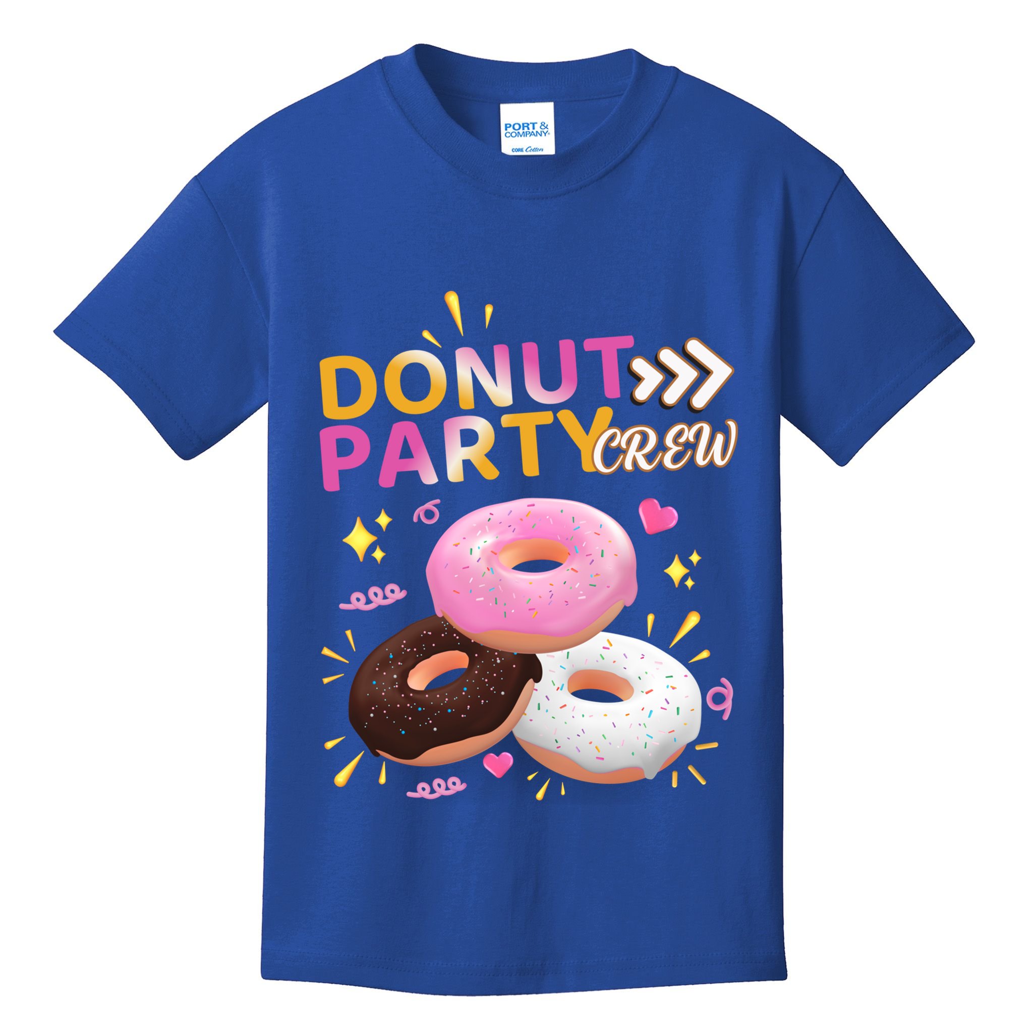 Donut Party Crew Family Matching Friends Donut Lover Funny Gift Kids T-Shirt