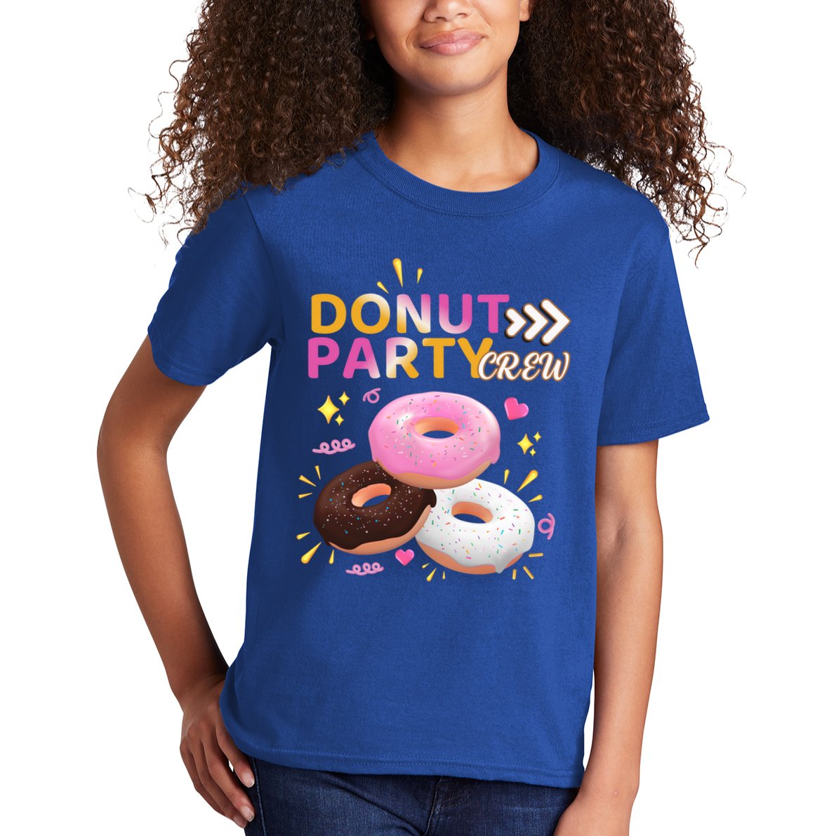 Donut Party Crew Family Matching Friends Donut Lover Funny Gift Kids T-Shirt