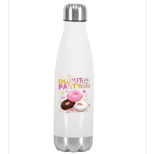 Donut Party Crew Family Matching Friends Donut Lover Funny Gift Stainless Steel Insulated Water Bottle