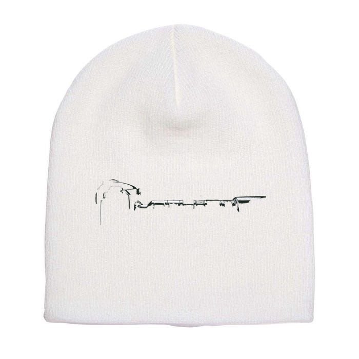 Dslr Photographer Camera Silhouette Funny Photography Short Acrylic Beanie