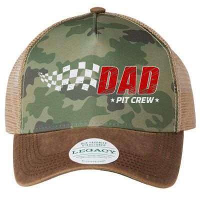 Dad Pit Crew Race Car Birthday Family Matching Pit Crew Legacy Tie Dye Trucker Hat