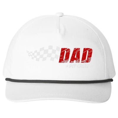 Dad Pit Crew Race Car Birthday Family Matching Pit Crew Snapback Five-Panel Rope Hat