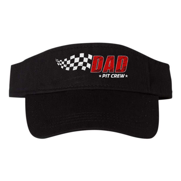 Dad Pit Crew Race Car Birthday Family Matching Pit Crew Valucap Bio-Washed Visor