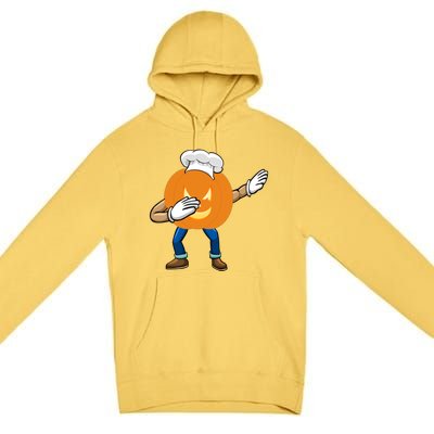 Dabbing Pumpkin Chef Gift Funny Halloween Chef Cool Gift Premium Pullover Hoodie