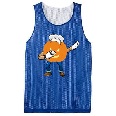 Dabbing Pumpkin Chef Gift Funny Halloween Chef Cool Gift Mesh Reversible Basketball Jersey Tank