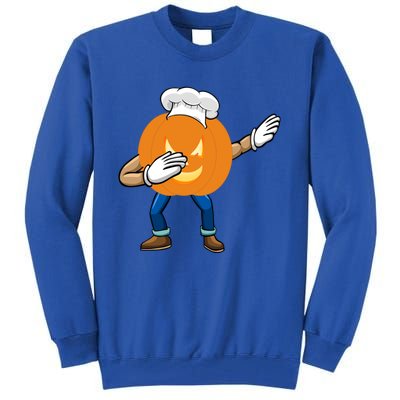 Dabbing Pumpkin Chef Gift Funny Halloween Chef Cool Gift Tall Sweatshirt