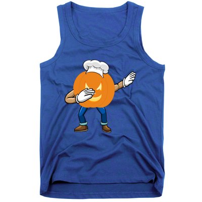 Dabbing Pumpkin Chef Gift Funny Halloween Chef Cool Gift Tank Top