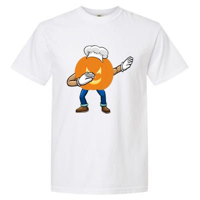 Dabbing Pumpkin Chef Gift Funny Halloween Chef Cool Gift Garment-Dyed Heavyweight T-Shirt